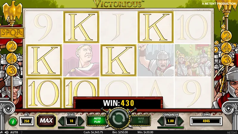 victorious slot win