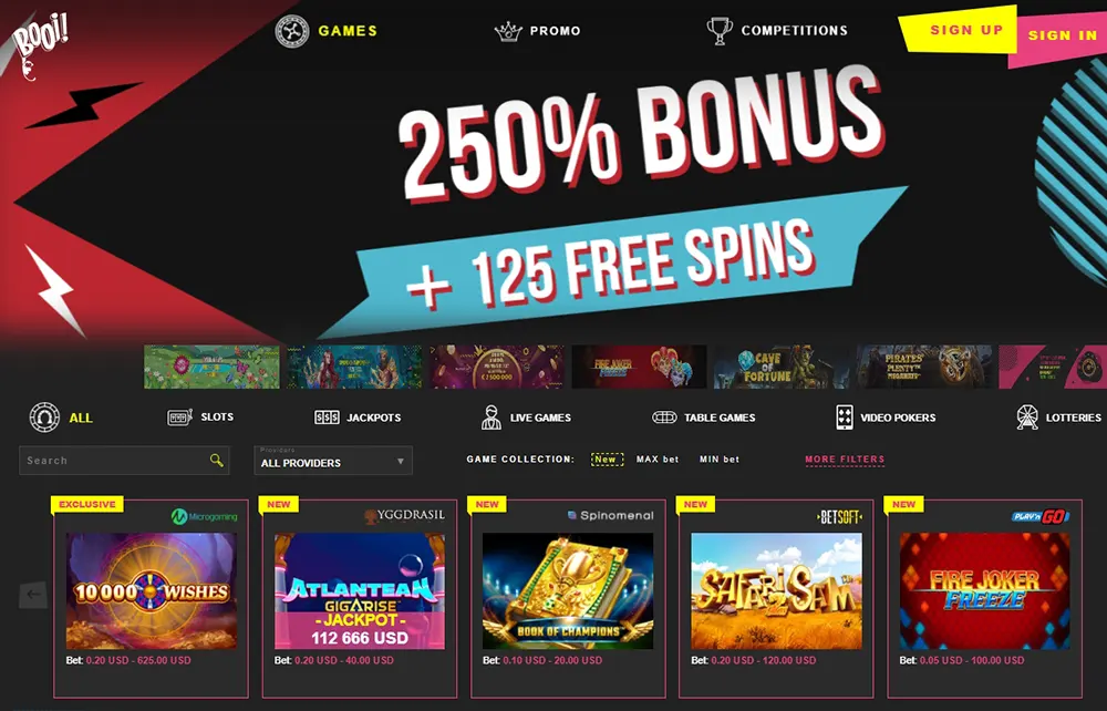 booi casino main page