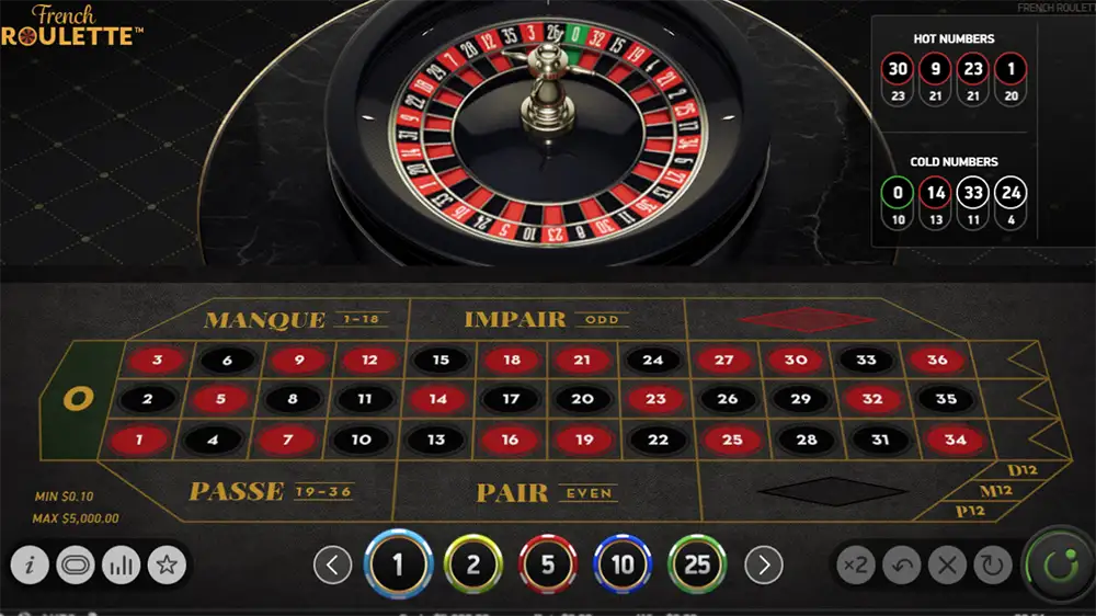 French Roulette demo play