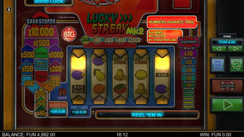Lucky Streak Mk2 demo play