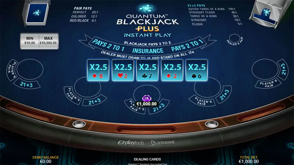 Quantum Blackjack Plus Instant Play demo play
