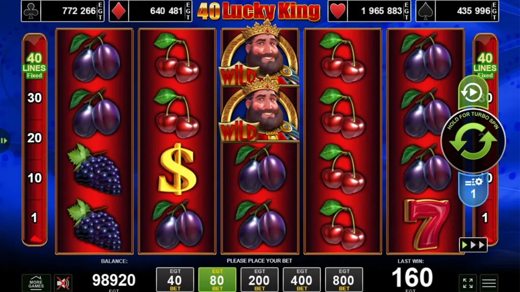 40 Lucky King bonus