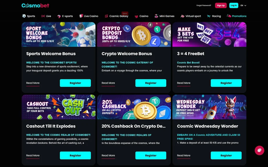 Cosmobet Promoții Cosmobet Promoții