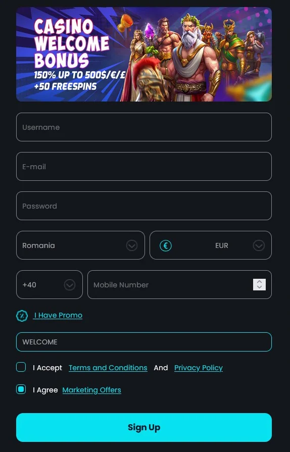 Cosmobet Formular de Înregistrare Cosmobet Formular de Înregistrare