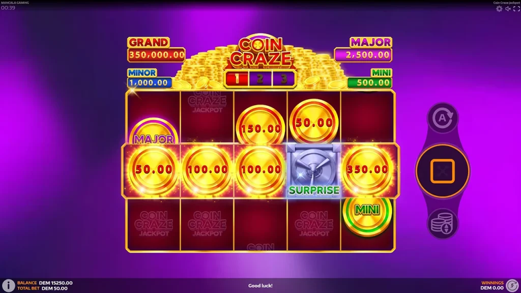 Coin Craze Jackpot Rotații Repetate