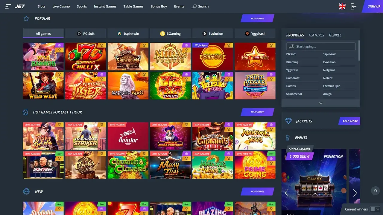 Jet Casino Jocuri