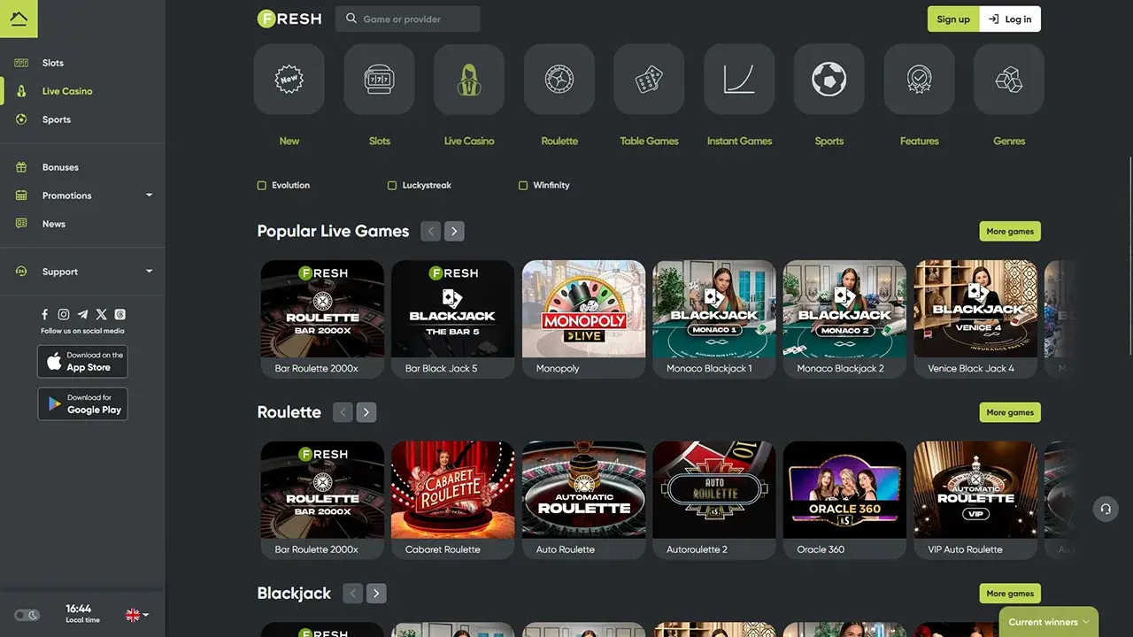 Fresh Casino Dealer live Fresh Casino Dealer live