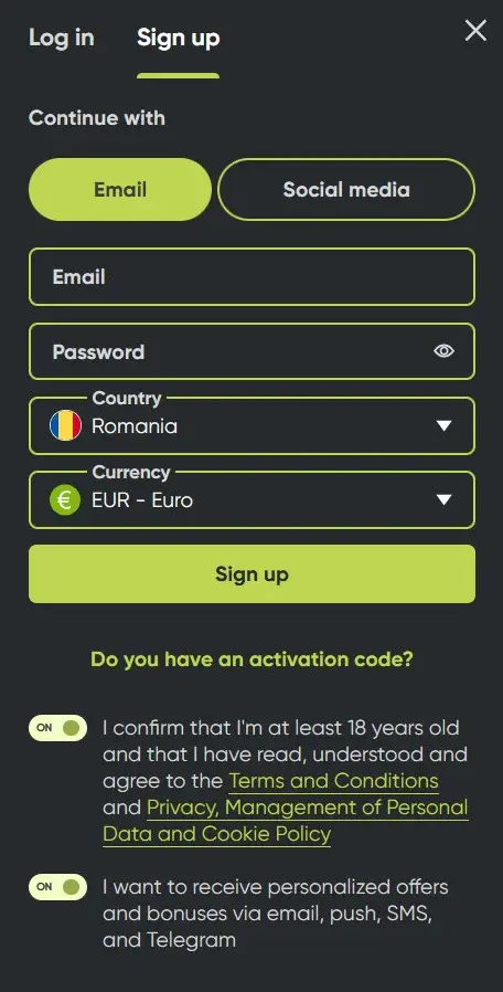 Fresh Casino Formular de Înregistrare Fresh Casino Formular de Înregistrare