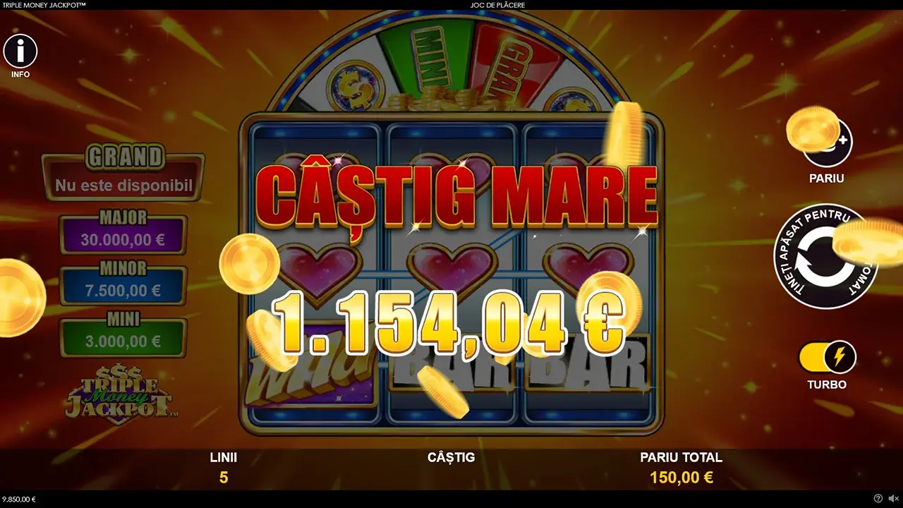 Triple Money Jackpot Câștig