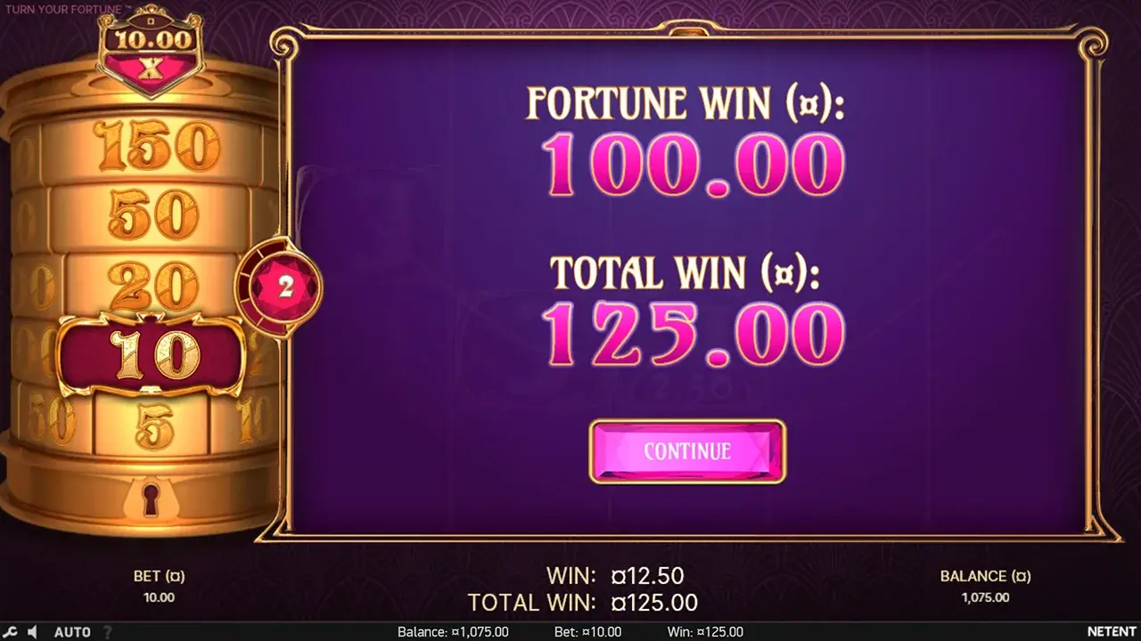 Turn Your Fortune Câștig