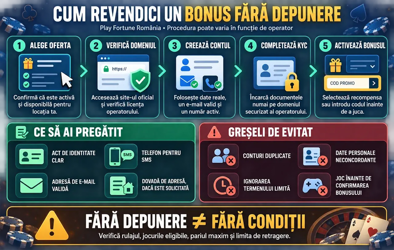 Cum revendici un bonus fără depunere